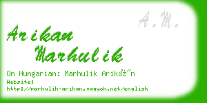 arikan marhulik business card